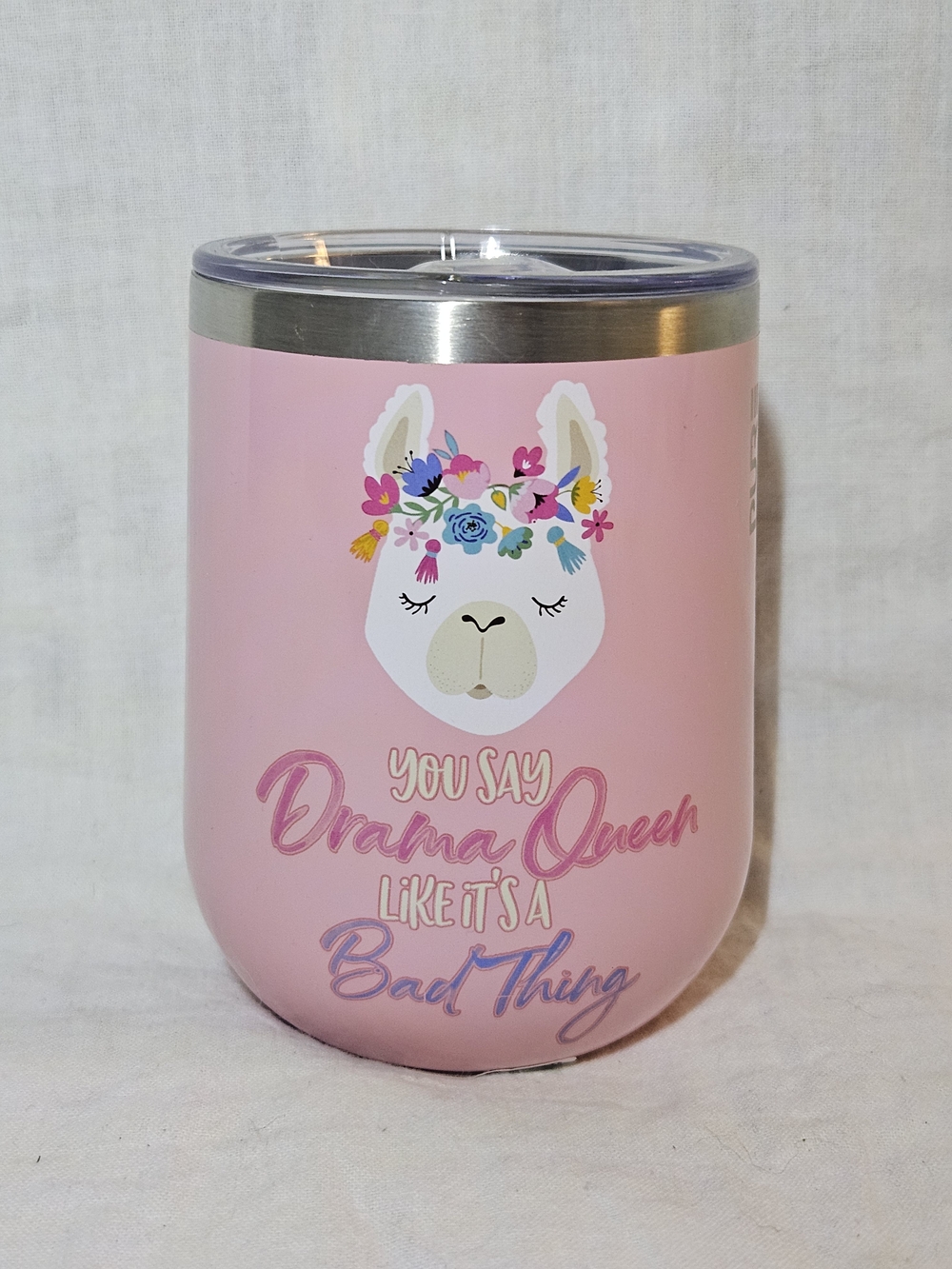 PURE Antimicrobial 12 Oz Drama Queen Llama Tumbler
